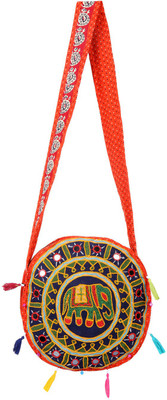 

Rajrang Women Casual Blue Cotton Sling Bag