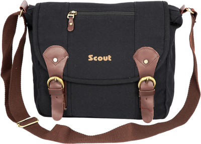 

Scout Men & Women Casual Black Canvas Sling Bag