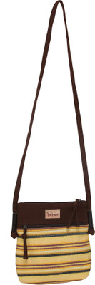 

Anekaant Women Casual Brown, Yellow Canvas, Cotton Sling Bag