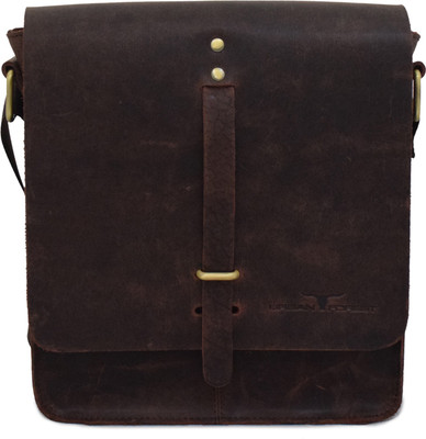 

Urban Forest Men Casual Brown Genuine Leather Sling Bag