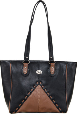 

Goodwill Leather Art Shoulder Bag(Black, Brown)
