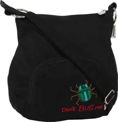 

Pickpocket Women Casual Black Canvas Sling Bag