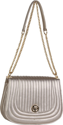 

Lino Perros Women Casual Silver Leatherette Sling Bag