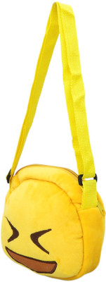 

Heels & Handles Girls Casual Yellow Felt Sling Bag