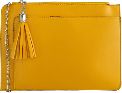 

Toteteca Women Casual Yellow PU Sling Bag