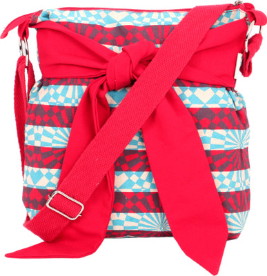 

Pickpocket Women Casual Red Canvas Sling Bag