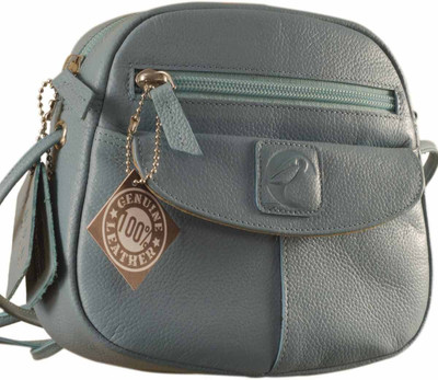 

eZeeBags Women Casual Blue Genuine Leather Sling Bag