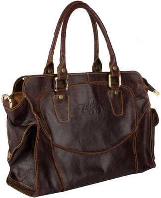 

pingooz Women Casual Brown Genuine Leather Tote