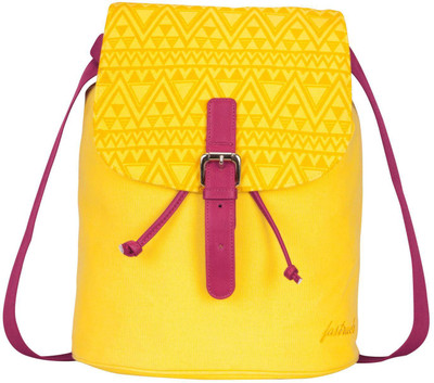 

Fastrack Women Casual Yellow Canvas Sling Bag