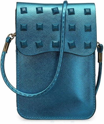 

Bags Craze Women Formal Blue PU Sling Bag