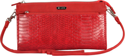 

Lavie Women Casual Red Leatherette Sling Bag