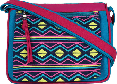 

Anekaant Women Casual Blue Canvas Sling Bag