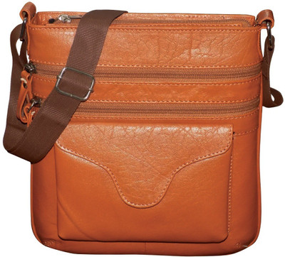 

Style 98 Men & Women Casual Tan Genuine Leather Hand-held Bag