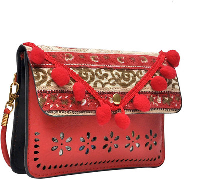 

Hawai Women Casual Red PU Sling Bag
