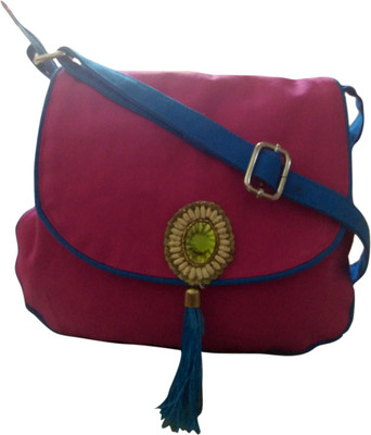 

Fly Angels Women Casual Pink Canvas Shoulder Bag