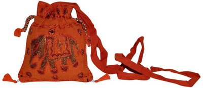 

Lal Haveli Women Casual Orange Cotton Sling Bag