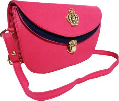 

Chalissa Girls Casual Pink, Blue PU Sling Bag, Blue;pink