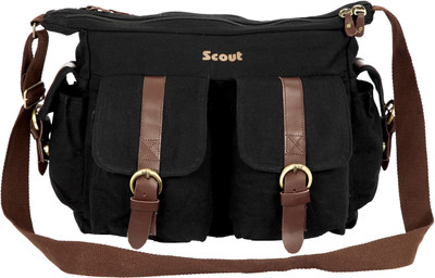 

Scout Men & Women Casual Black Canvas Sling Bag