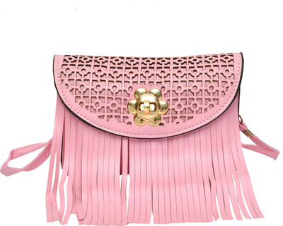 

Hawai Women Evening/Party Pink PU Sling Bag