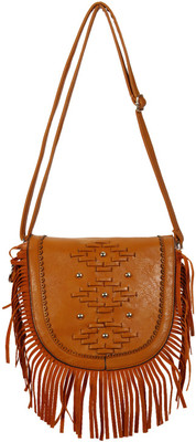 

Colors Inc Women Casual Tan Leatherette Sling Bag