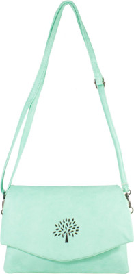 

Heels & Handles Women Casual Green Leatherette Sling Bag