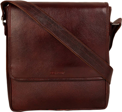 

Scharf Men Casual Brown Genuine Leather Sling Bag