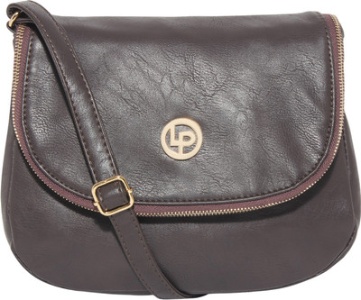 

Lino Perros Women Casual Brown Leatherette Sling Bag