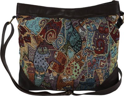 

Anekaant Women Casual Multicolor Polyester, Cotton, PU Sling Bag