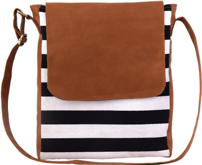 

Lychee Bags Women Casual Black, Tan PU Sling Bag