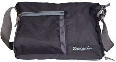 

Wood Pecker Women Casual Black Polyester Sling Bag