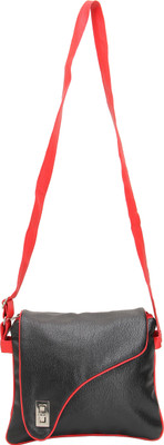

SME JAIPUR Girls Casual Black PU Sling Bag