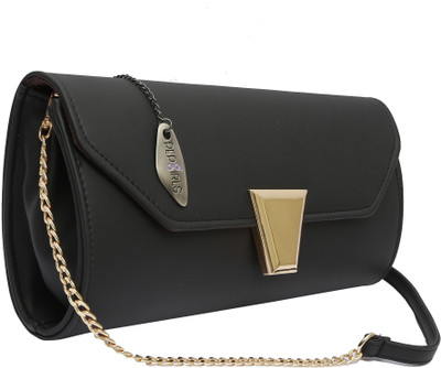 

Pepgirls Women Black Leatherette Sling Bag