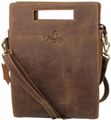 

pingooz Women Formal Brown Genuine Leather Sling Bag