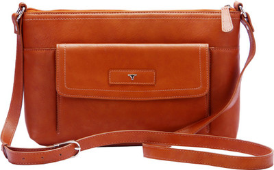 

Bulchee Women Casual Tan Leatherette Sling Bag