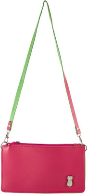 

Heels & Handles Women Casual Pink Leatherette Sling Bag