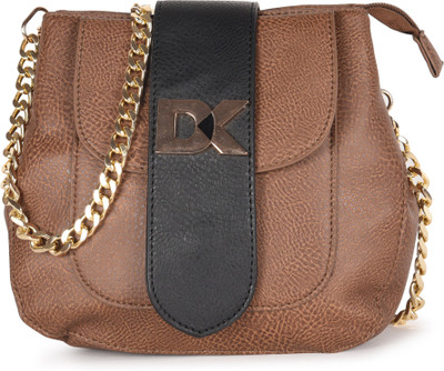 

Diana Korr Women Casual Brown PU Sling Bag