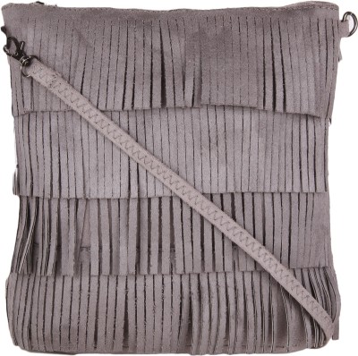 

Lino Perros Women Casual Grey Leatherette Sling Bag