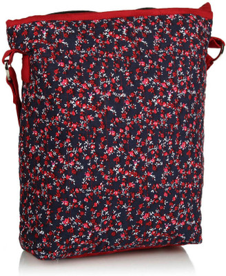 

Home Heart Girls Casual Red Cotton Sling Bag