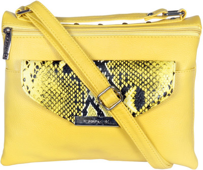 

Esbeda Women Casual Yellow PU Sling Bag
