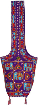 

Rajrang Women Casual Purple, Blue Cotton Sling Bag, Blue;purple