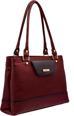 

JFL-Jewellery For Less Women Formal Maroon Genuine Leather Shoulder Bag