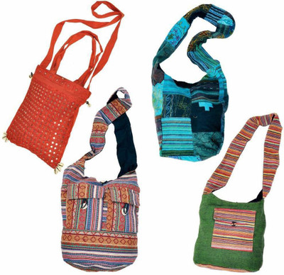 

Great Art Women Casual Multicolor Cotton Sling Bag