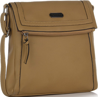 

Peperone Women Casual Tan PU Sling Bag