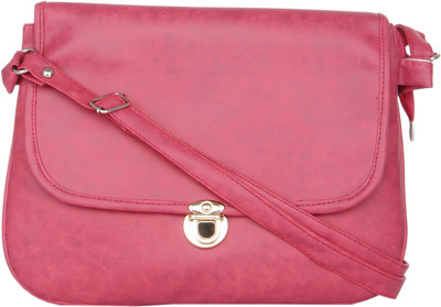 

Voaka Girls Pink Leatherette Sling Bag