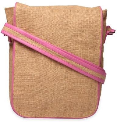 

Campus Sutra Men & Women Casual Beige Jute Sling Bag
