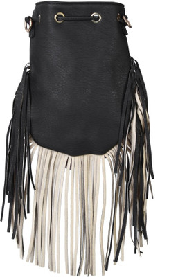 

Kleio Girls Casual Black Leatherette Sling Bag