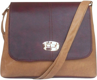 

Mriga Women Casual Maroon PU Sling Bag