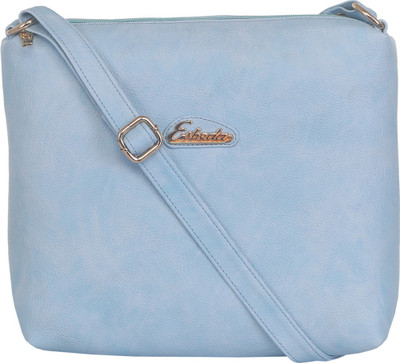 Esbeda Women Casual Blue Leatherette Sling Bag