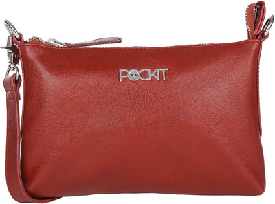 

Pockit Women Casual Red PU Sling Bag