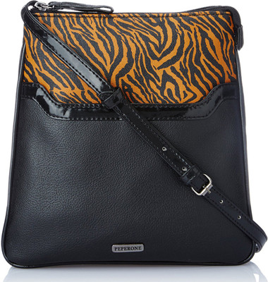

Peperone Women Casual Black PU Sling Bag